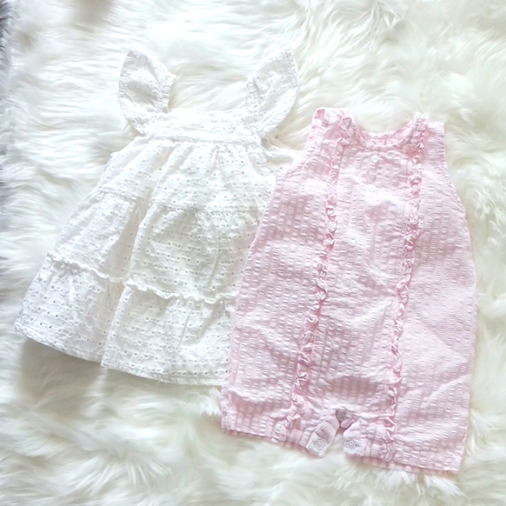 SZ 6mo Dress and Romper
